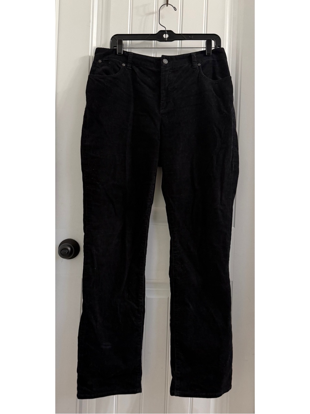 Talbots Black Corduroy Pants Trousers Size 14